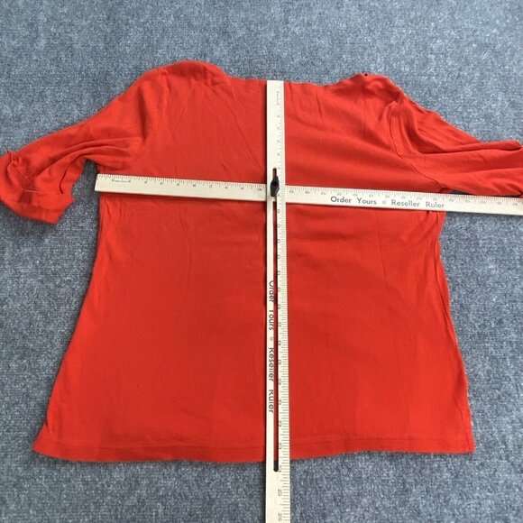 Kim Rogers Top Shirt Lot Of 3 Womens 1X Red Linen SS Pink Red 3/4 Sleeves - Picture 14 of 16